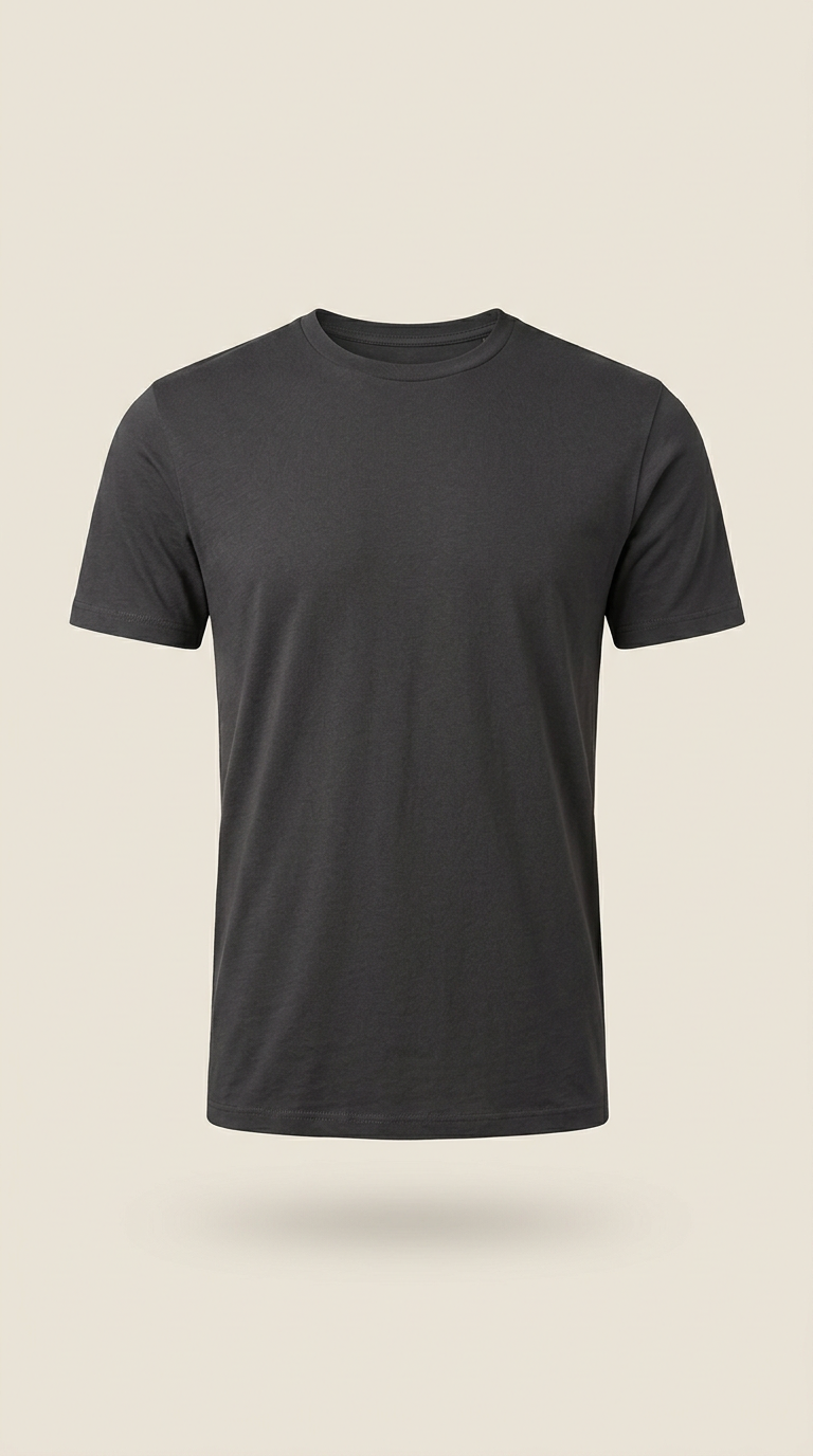 Bold Typography Tee in charcoal